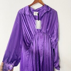 Forte Forte V-neck silk maxi dress